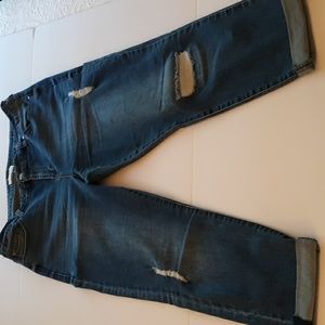 Molly & Isadora Distressed Slim Girlfriend Jeans 18W